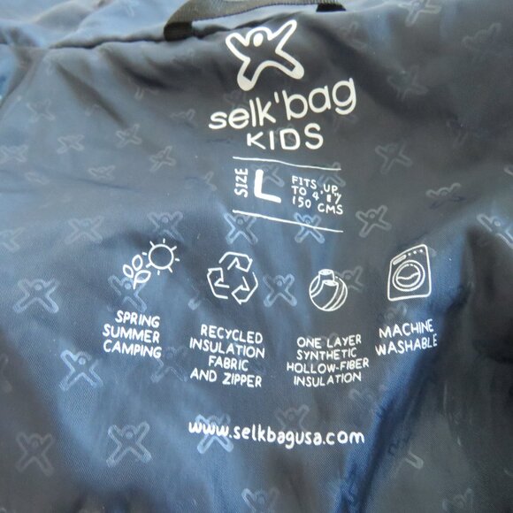 SELK BAG Recycled Deep Sea Sleeping Bag Suit Outdoor Gorpcore - Kid's Size L - Picture 15 of 16
